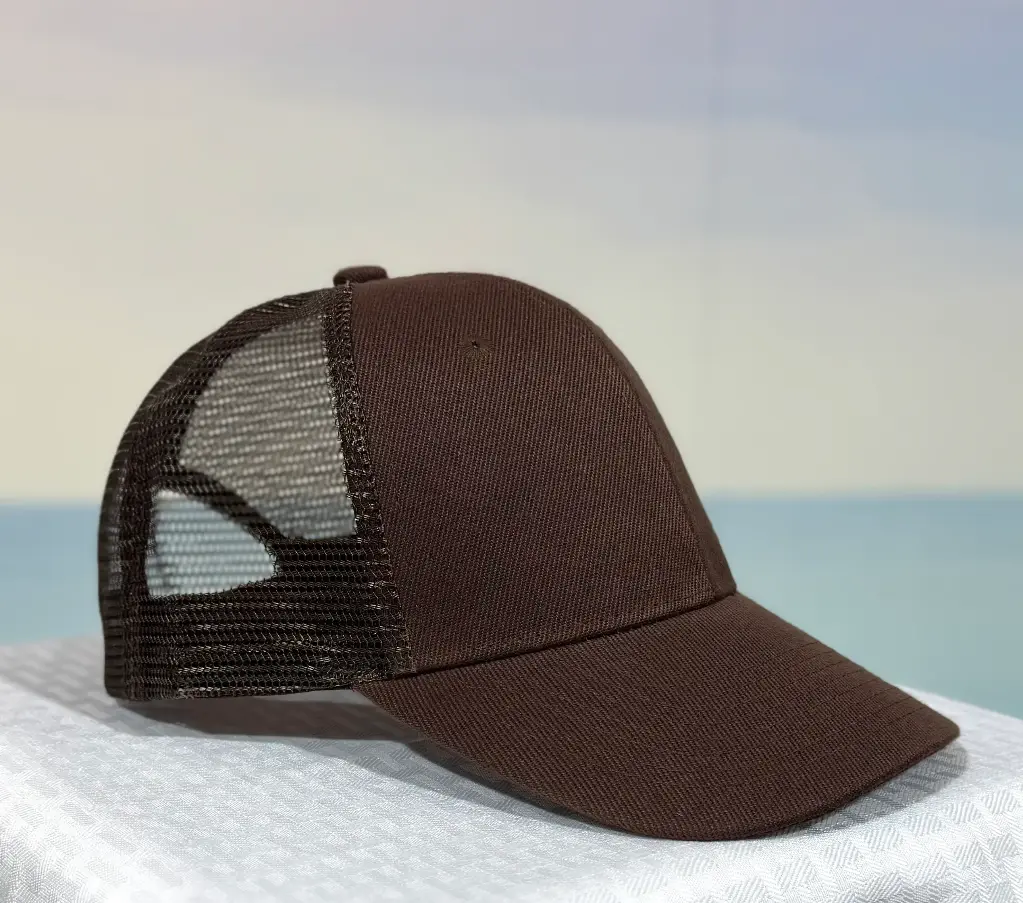 Trucker Hat - Structured Mesh Cap-Brown 