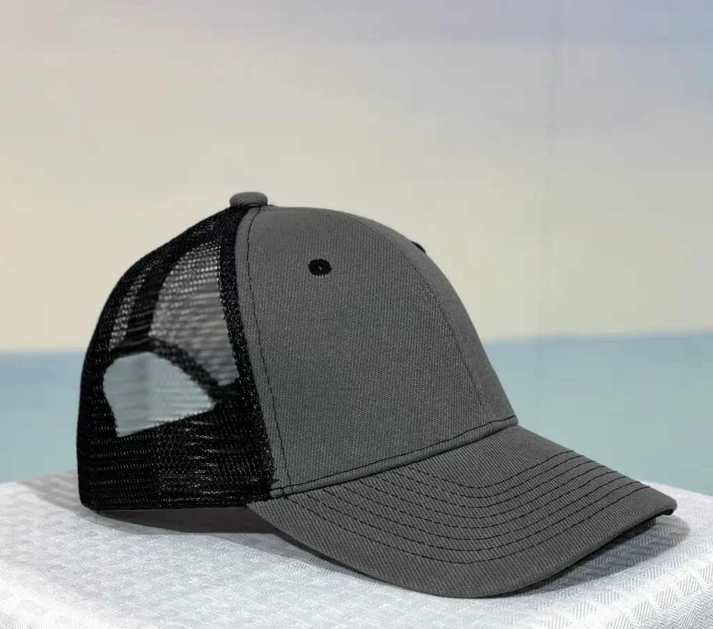 Trucker Hat - Structured Mesh Cap - Dark Gray/Black