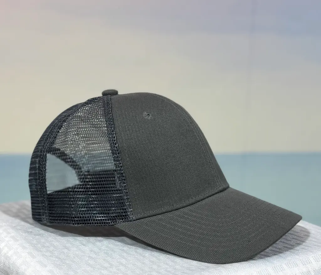 [HT_BKC_2810-DGY] Trucker Hat - Structured Mesh Cap - Dark Gray