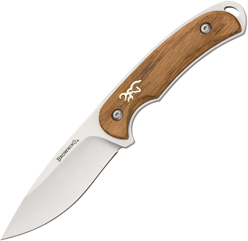 Fixed Blade Zebra Wood w/Sheath
