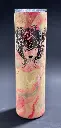 🔥 40 oz Pink & White Marble Stainless Steel Tumbler – “She Was the Fire”