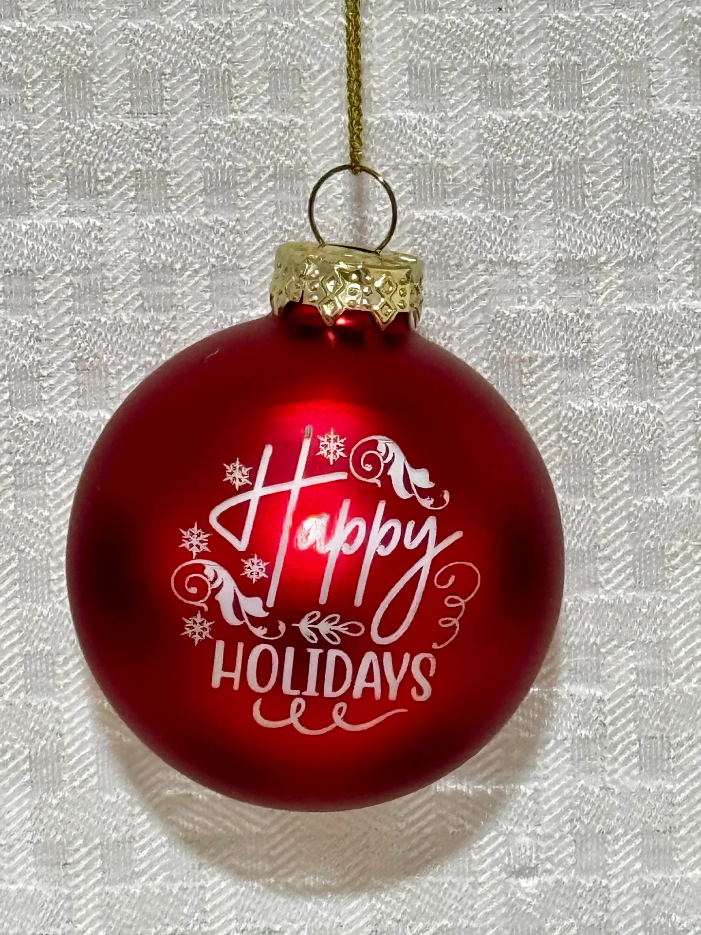 [RedMatteOrn] Christmas Ornament (Matte, Red)