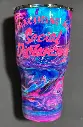 🌈 30 oz Stainless Steel Tumbler – “Practicing My Social Distancing” Tie-Dye Swirl