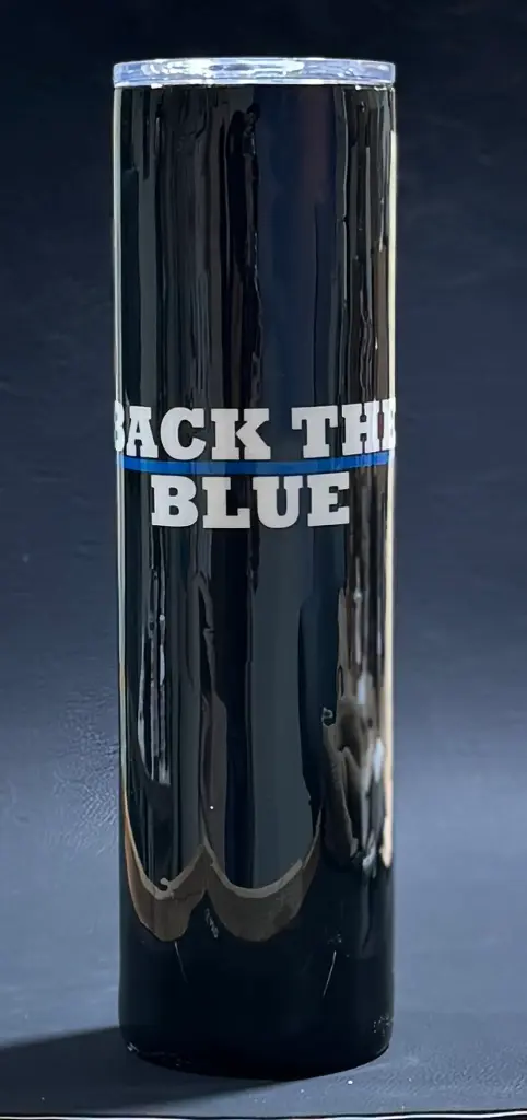💙 40 oz Stainless Steel Tumbler – Back the Blue Tribute