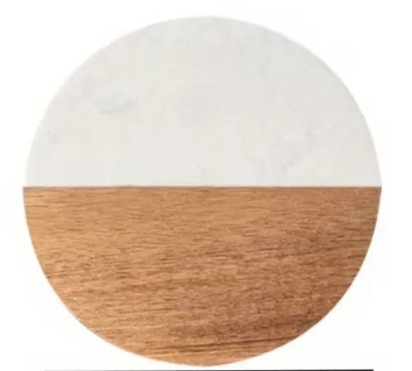 [WoodMarbleCoaster] Wood/Marble Coaster - Circle
