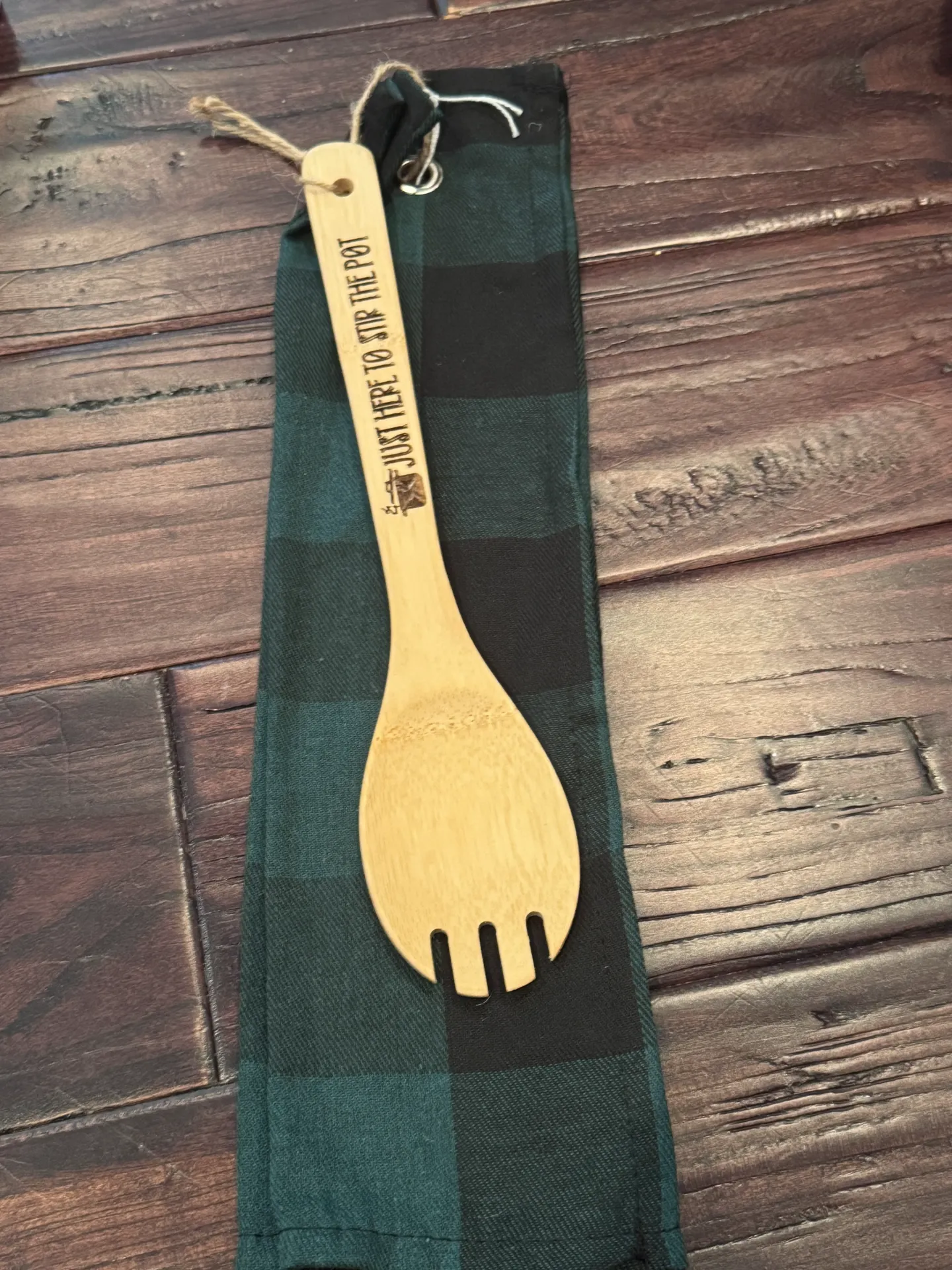 Bamboo Kitchen Utensil w/ Towel