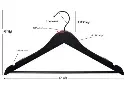 Wooden Coat Hanger with Pant Bar