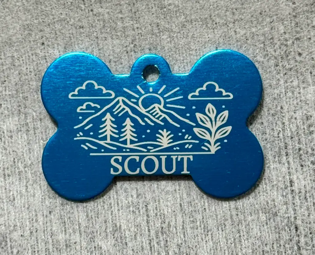 [BRedTag] Pet Tag - Dog Bone (Red)