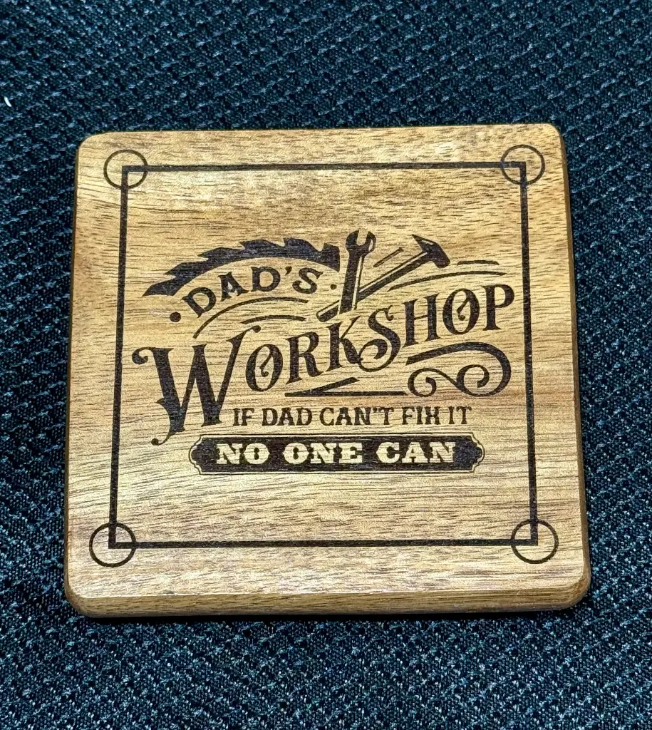 Acacia Wood Square Coaster - Dads Workshop