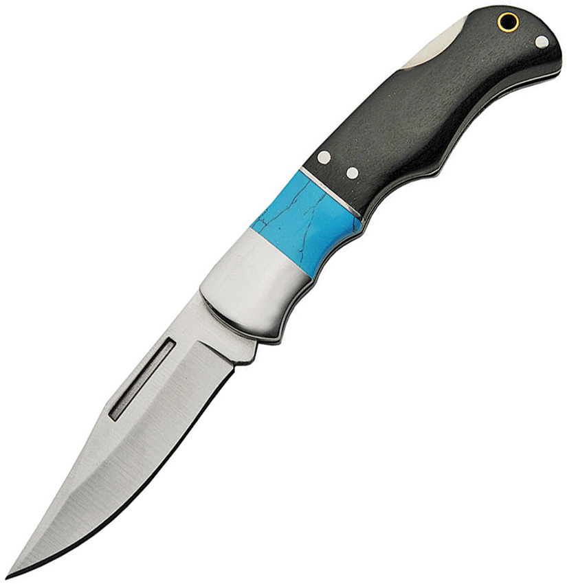 [CN211449BK] Lockback Black Pakkawood Knife