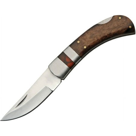 Single Bolster Lockback Brown Bone Folding Knife