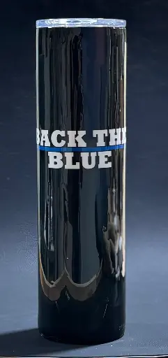 💙 40 oz Stainless Steel Tumbler – Back the Blue Tribute