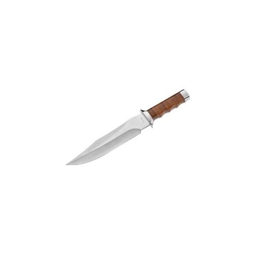 [BOM02MB565] Giant Bowie Fixed Blade Knife W/ Leather Sheath