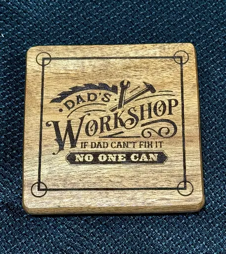 [SWcoaster02] Acacia Wood Square Coaster - Dads Workshop